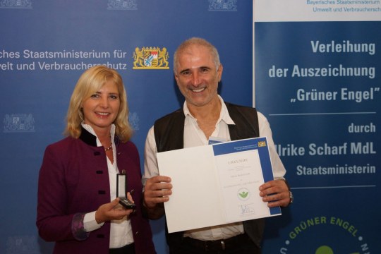 Umweltministerin Ulrike Scharf und Rudi Leitl | Ⓒ Stmuv