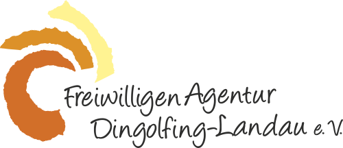 Logo der Freiwilligen Agentur Dingolfing Landau in den Farben orange und gelb